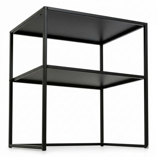 Moderner Metall-Beistelltisch in Schwarz, Maße 50 x 60 x 40 cm